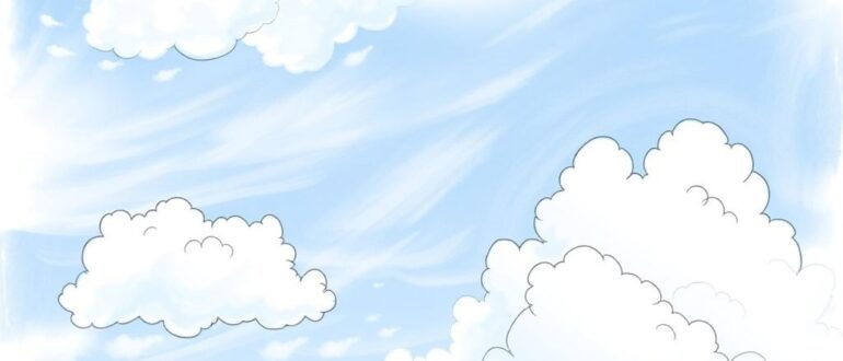 Рисование облаков небо и воздух