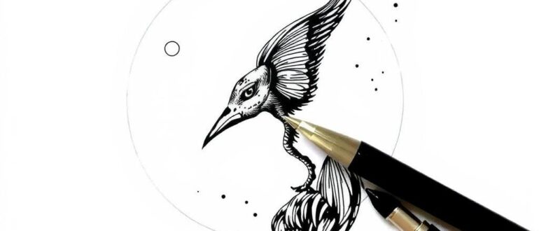 Тушь и перо графика для начинающих