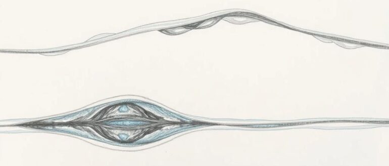 Рисование воды волны и отражения